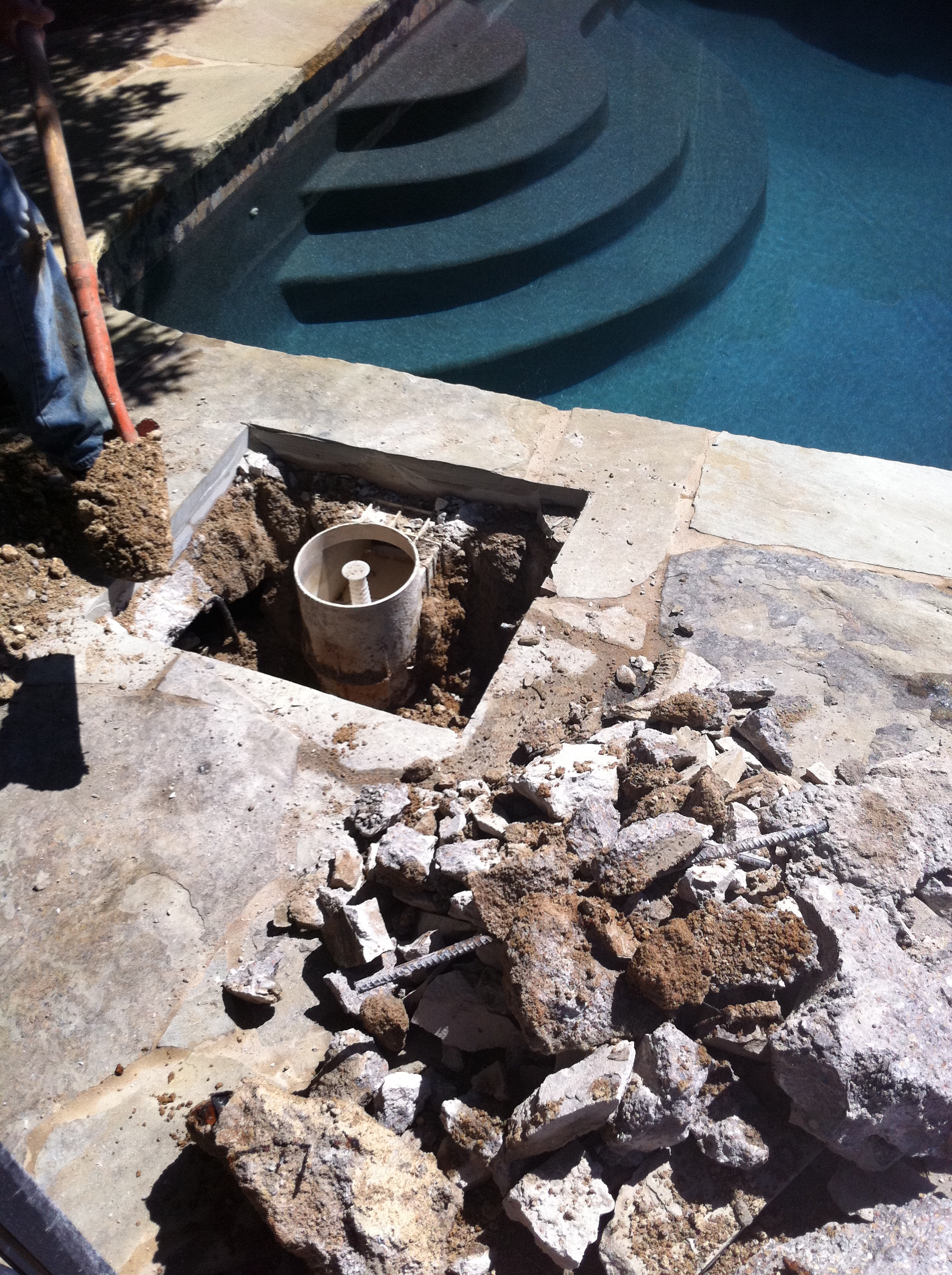 fix a leak swimming pool